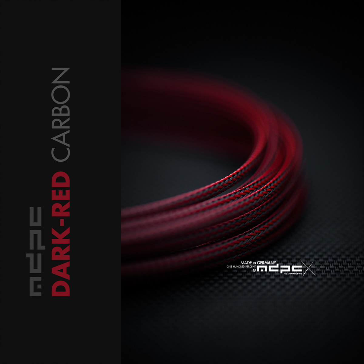Dark-Red-Carbon Cable Sleeving SMALL