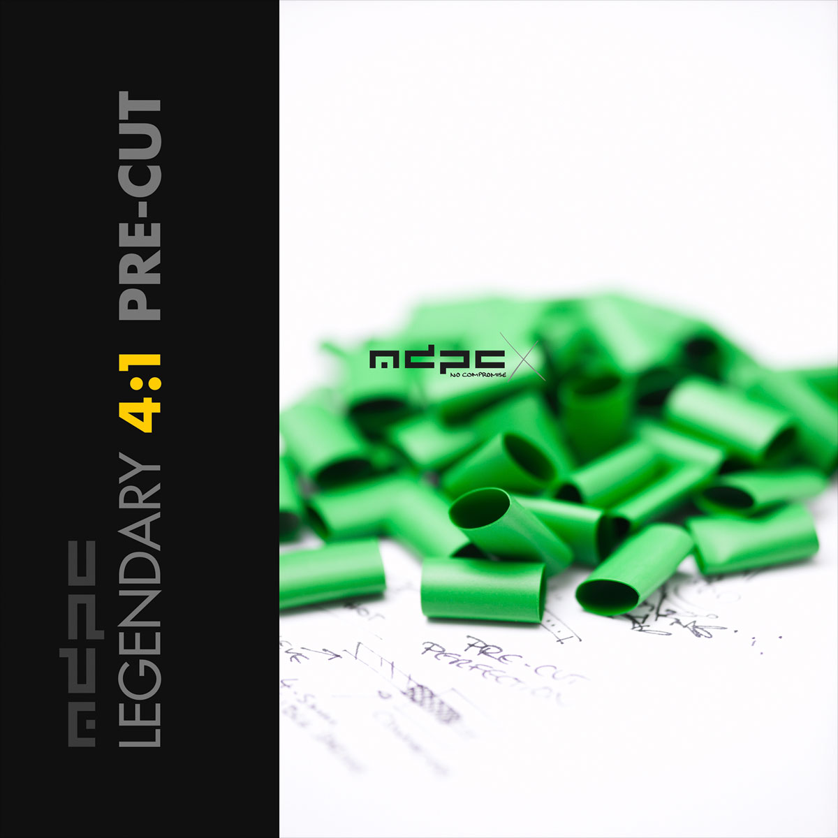 Green PRE-CUT Heatshrink SMALL 100x
