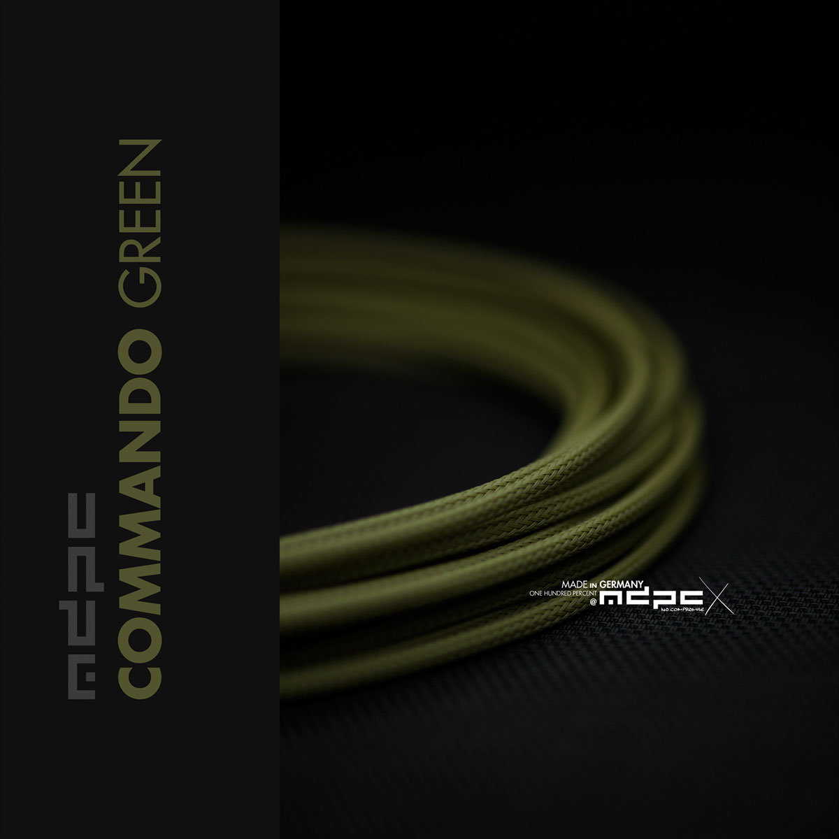 Commando-Green Cable Sleeving SMALL