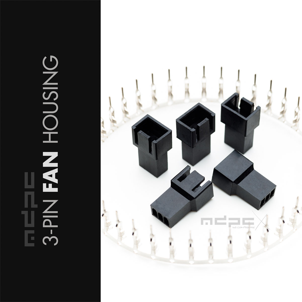 3-pin FAN HOUSING - 6 crimps