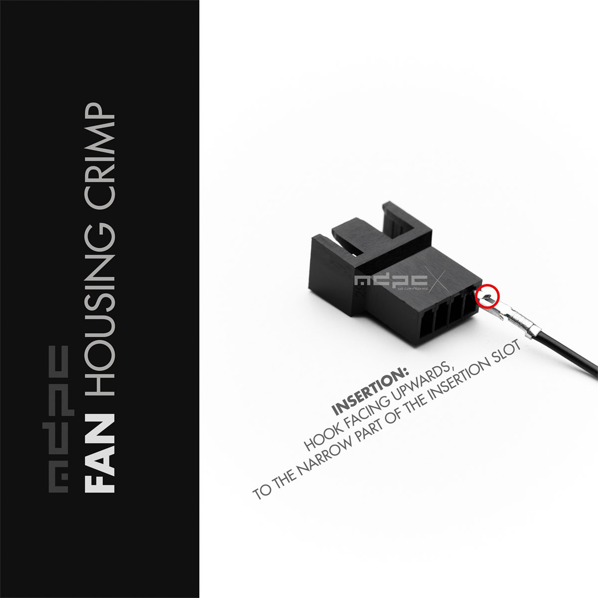 3-pin FAN HOUSING - 6 crimps