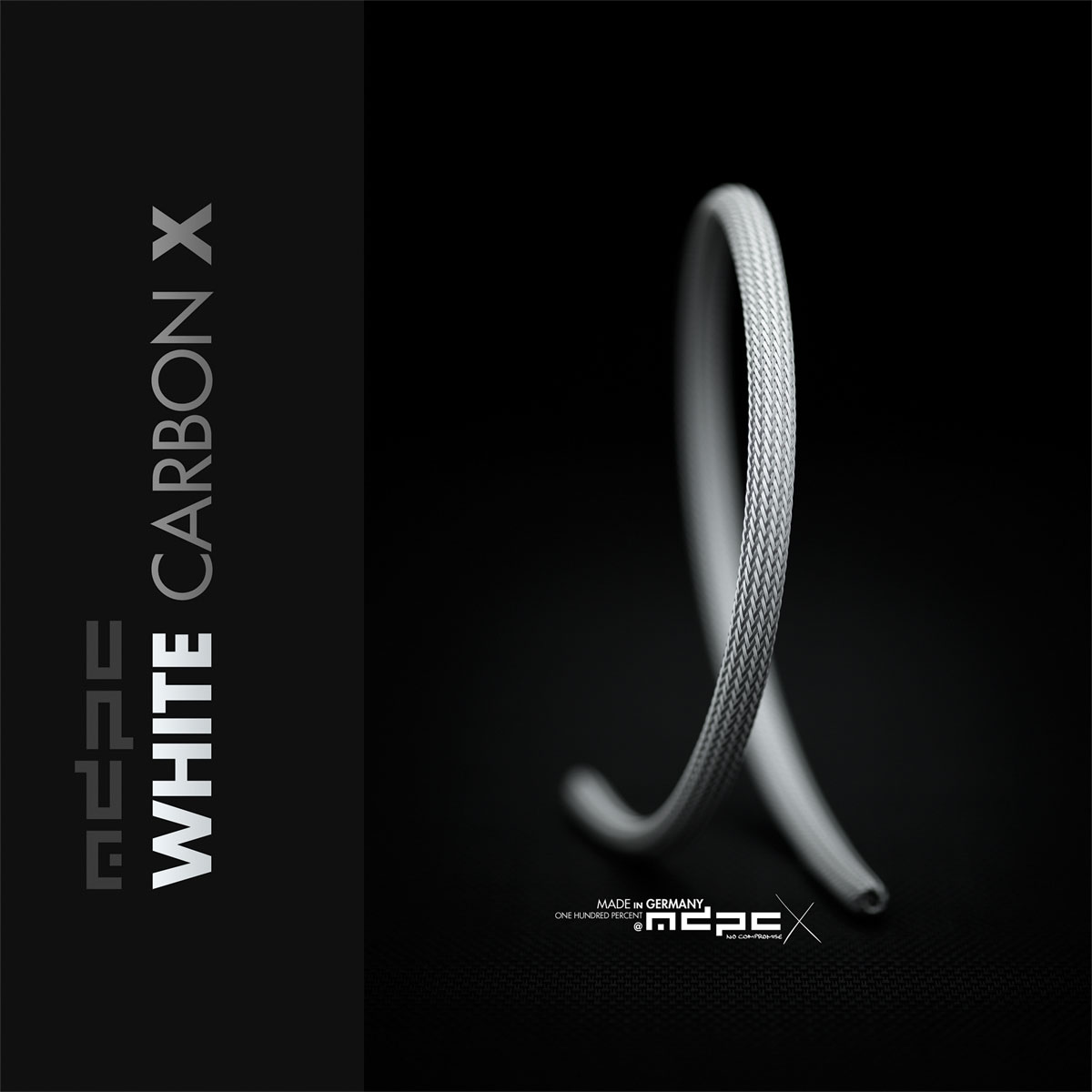 White-Carbon-X Cable Sleeves MEDIUM