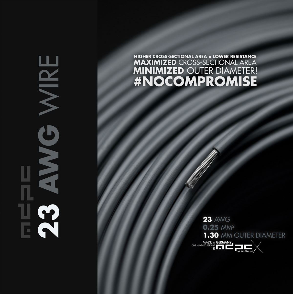 23-AWG hook-up wire GREY