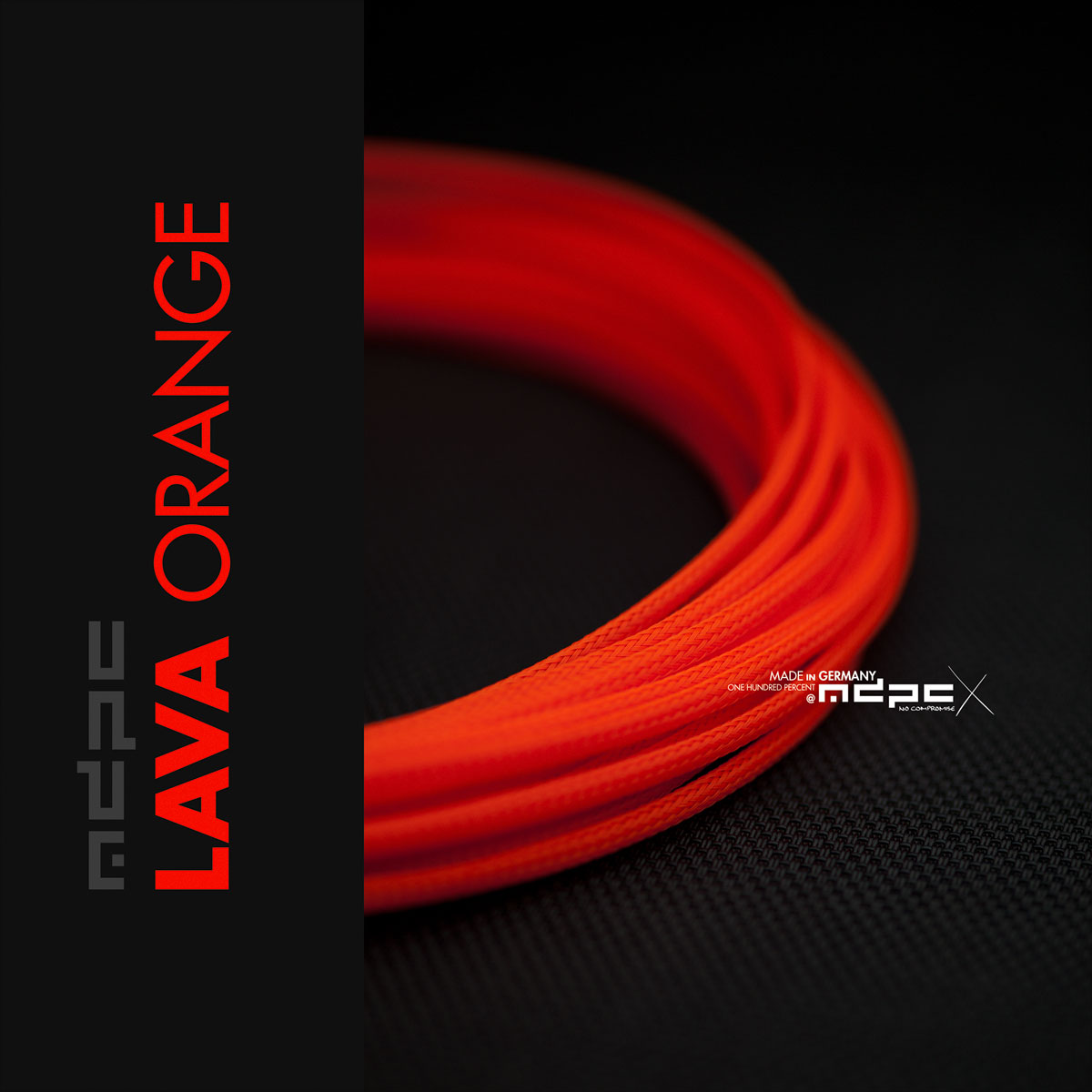 Lava-Orange Cable Sleeving SMALL