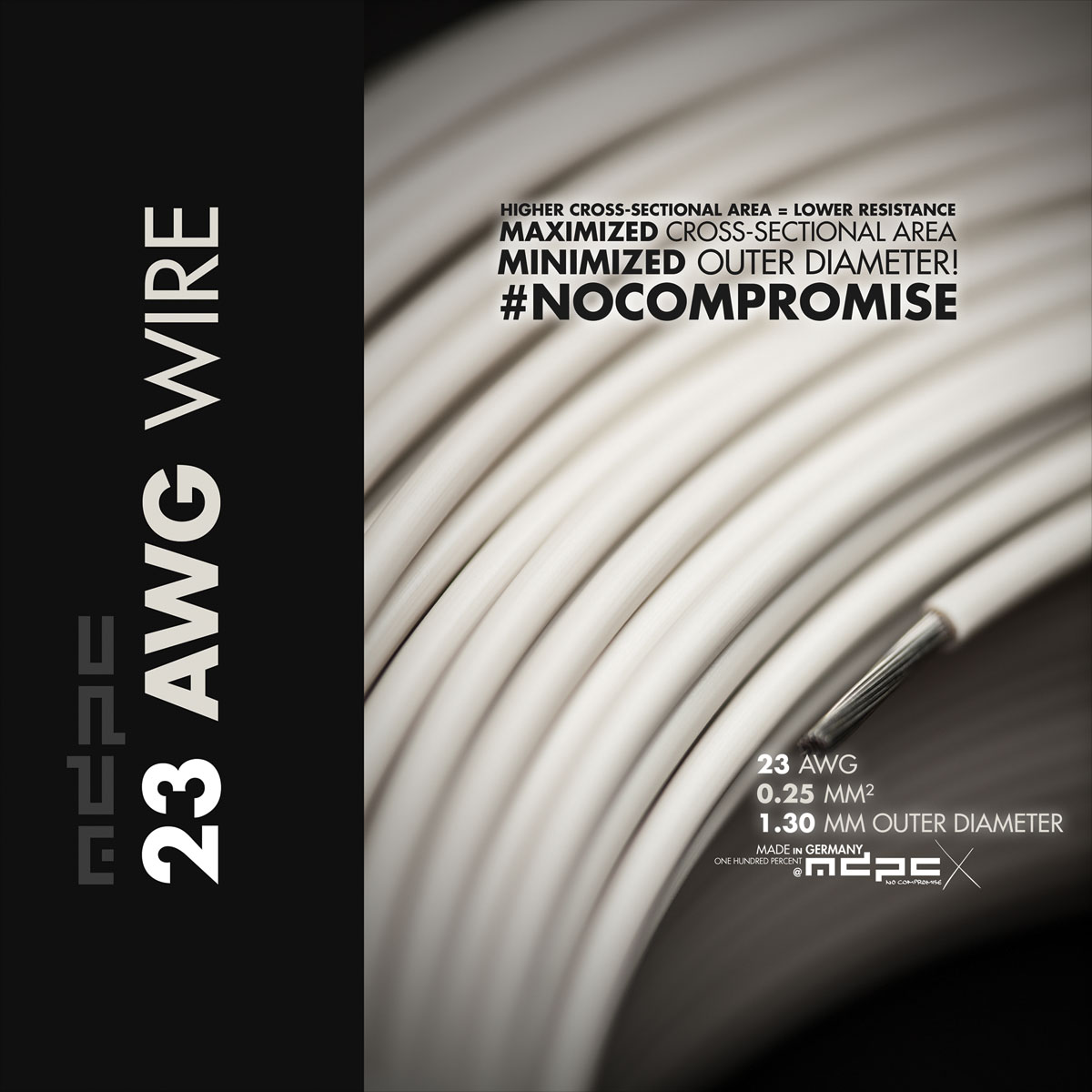 23-AWG hook-up wire WHITE