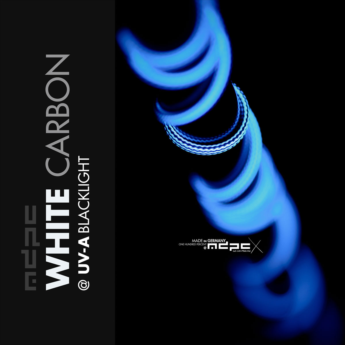White-Carbon-X Cable Sleeving SMALL