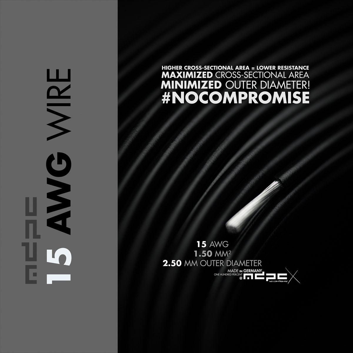 15-AWG hook-up wire BLACK