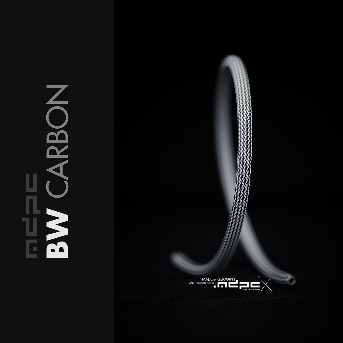 B&W-Carbon Cable Sleeves MEDIUM