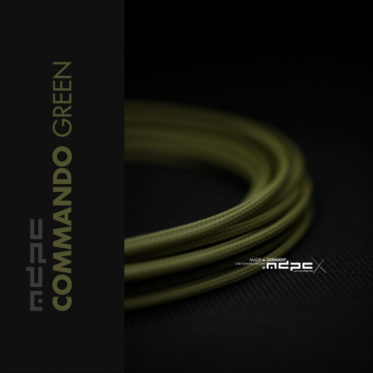 Commando-Green Cable Sleeving SMALL 100m
