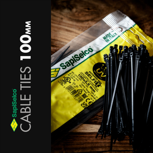SapiSelco Cable-Ties Black 100mm