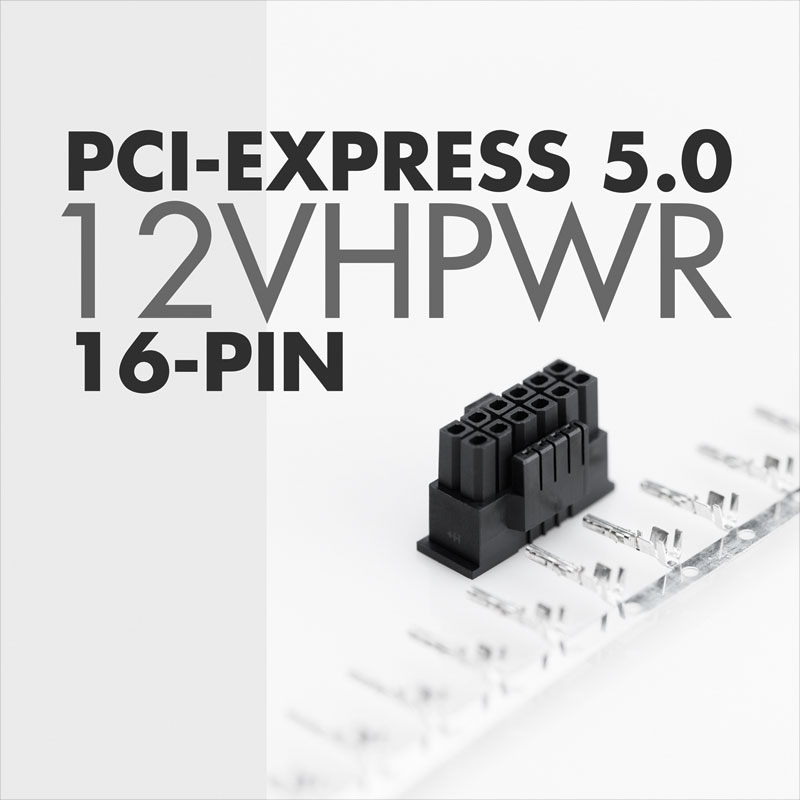 PCIe-5, 12VHPWR connector, 16-pin