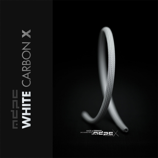White-Carbon-X Cable Sleeves MEDIUM 100m