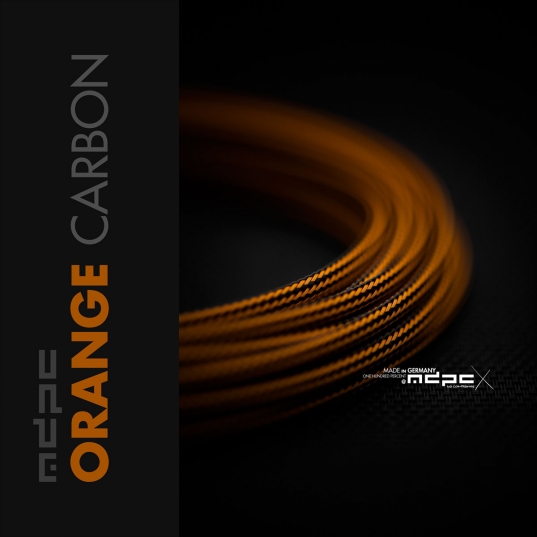 Orange-Carbon Cable Sleeving SMALL