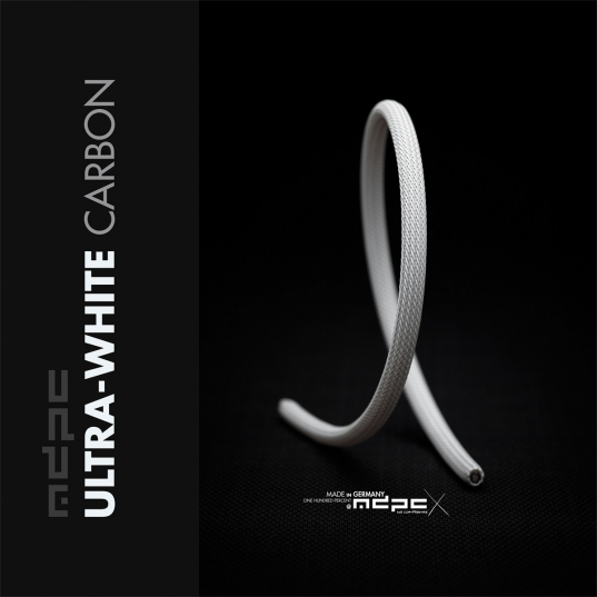 Ultra-White-Carbon Cable Sleeves MEDIUM