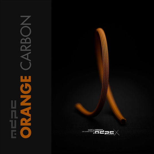 Orange-Carbon Cable Sleeves MEDIUM