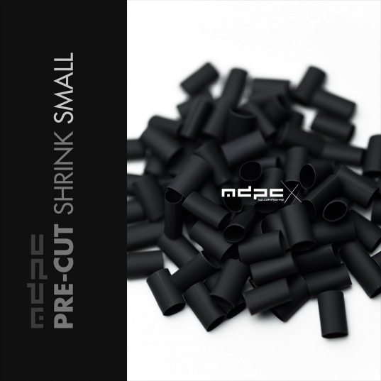 Black PRECUT HeatShrink SMALL 100x MDPCX