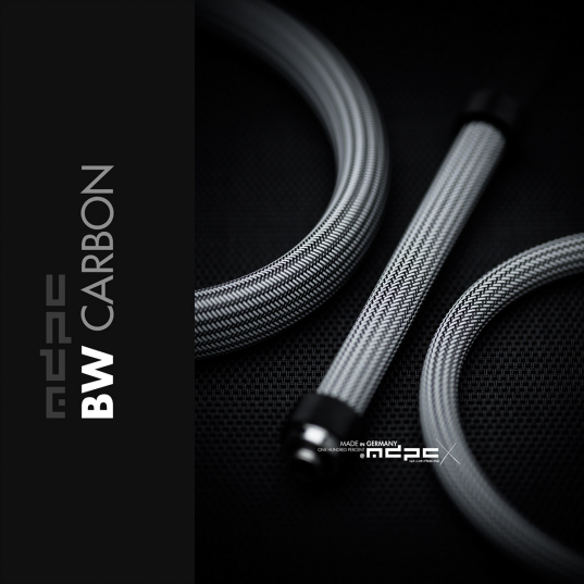 B&W-Carbon Cable Sleeve BIG 100m