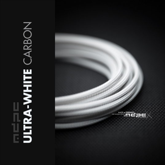 Ultra-White-Carbon Cable Sleeving SMALL 100m
