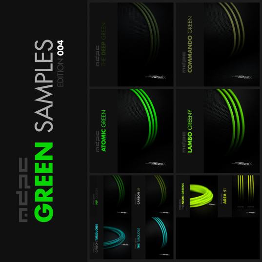 Cable-Sleeves GREEN SAMPLES e.004