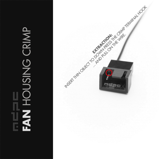 4-pin FAN HOUSING - 8 crimps