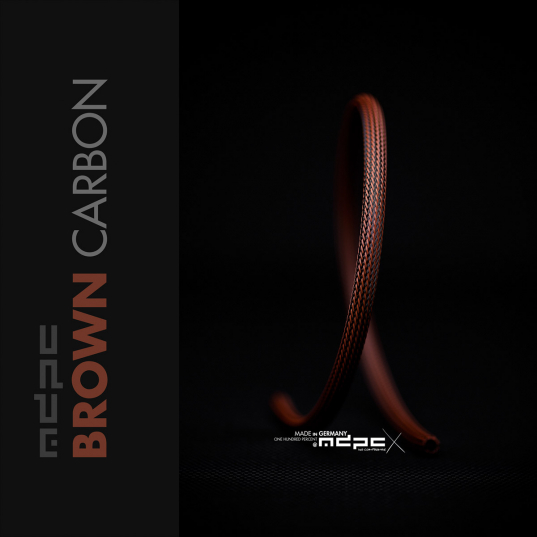 Brown-Carbon Cable Sleeves MEDIUM 100m
