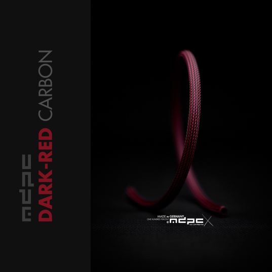 Dark-Red-Carbon Cable Sleeves MEDIUM