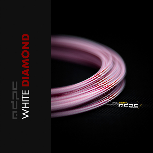 White-Diamond Cable Sleeving SMALL 100m